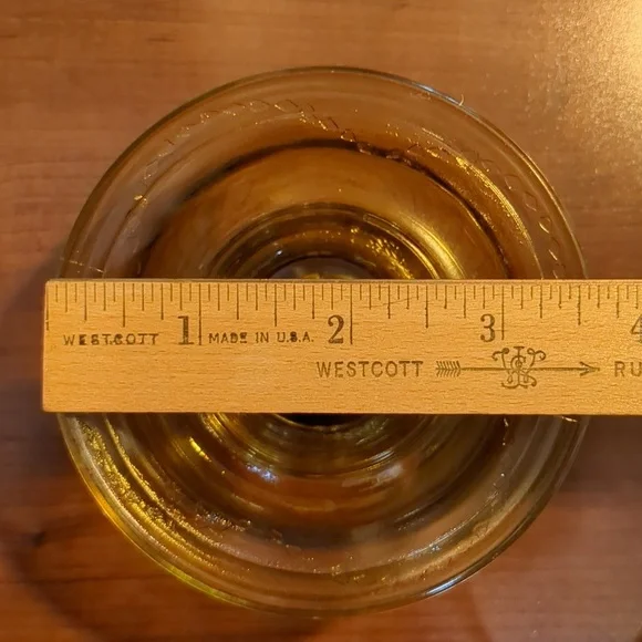 Federal Madrid Amber Glass Taper Holders - Picture 10 of 13